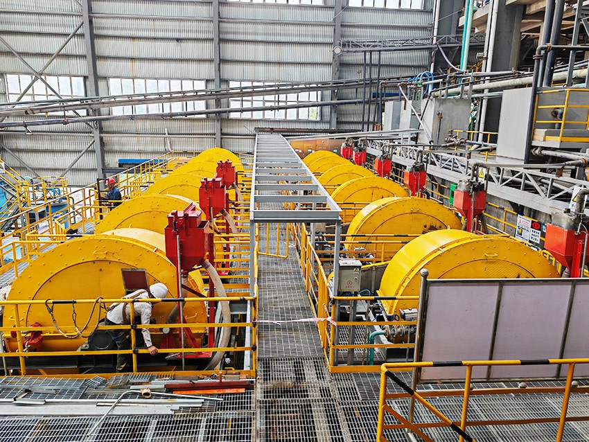 金環磁選離心機在云南某大型單系列多金屬選礦廠微細粒級錫礦提質增效項目攻關中獲得成功